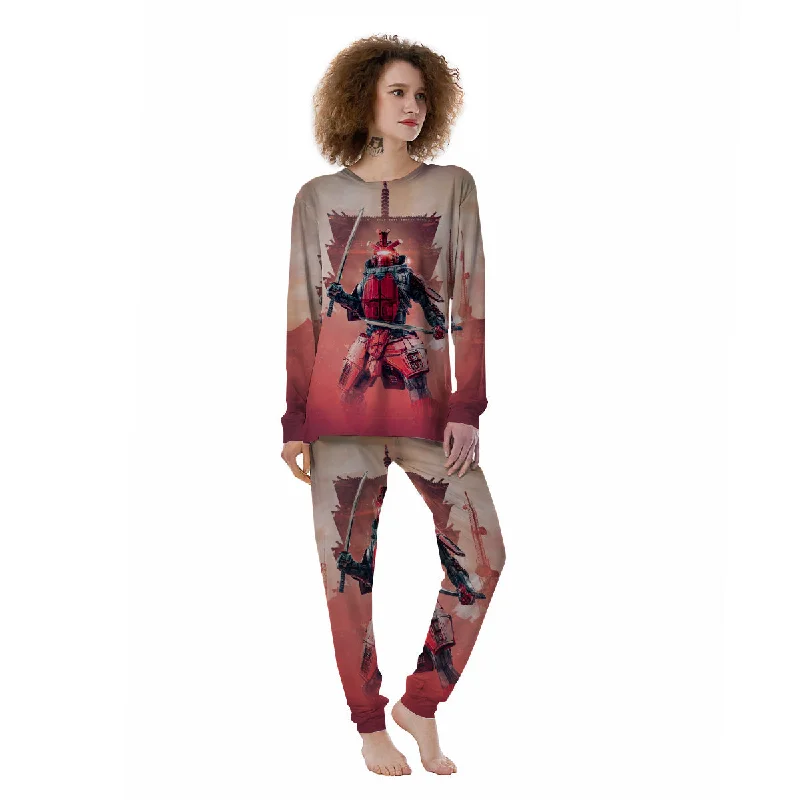 Samurai Robot Print Women's Pajamas