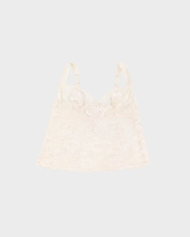 Vintage 90s Arianne White Lace Cami - S