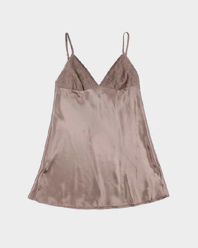 Vintage 90s La Senza Brown Slip Dress - S