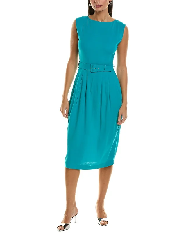 Alberta Ferretti Belted Midi Dress