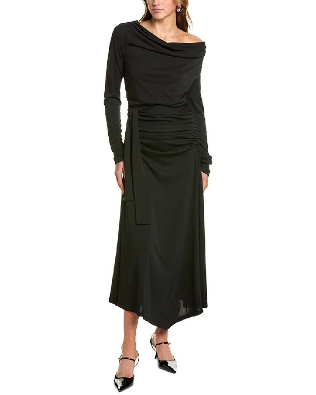 Nicholas Elysia Scarf Cowl Neck Midi Dress