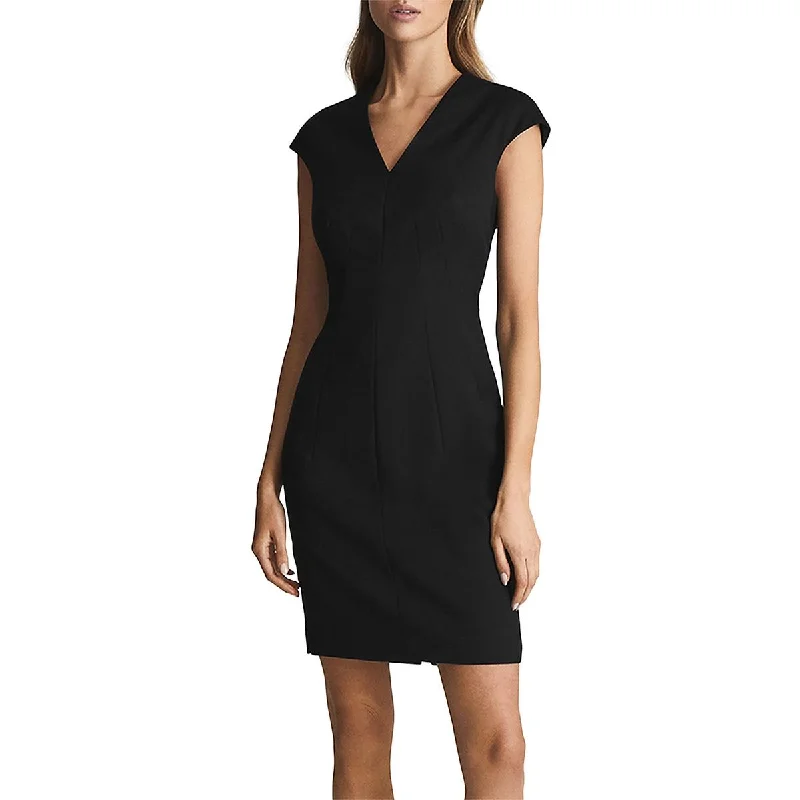 Womens Cap Sleeve Knee Midi Dress