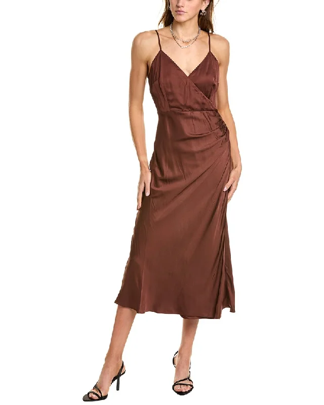 French Connection Ennis Satin Slip Midi Dress