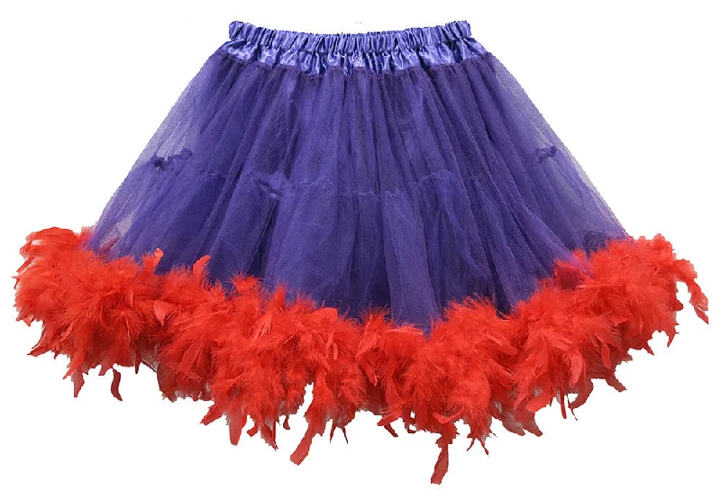 Purple Red Feather Adult Tutu Affordable unclassified skirts