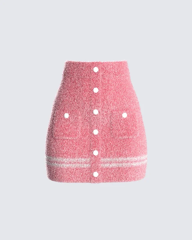 Joss Knit Button Front Mini Skirt