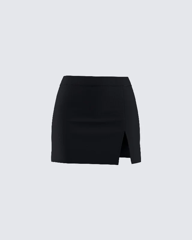 Kimmy Black Mini Skirt