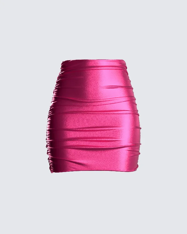 Naomi Metallic Shirred Mini Skirt