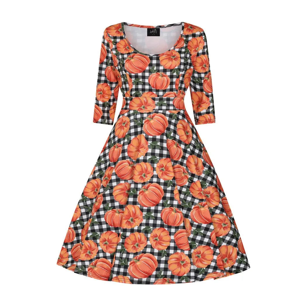 Betty Dress - Pumpkin Gingham