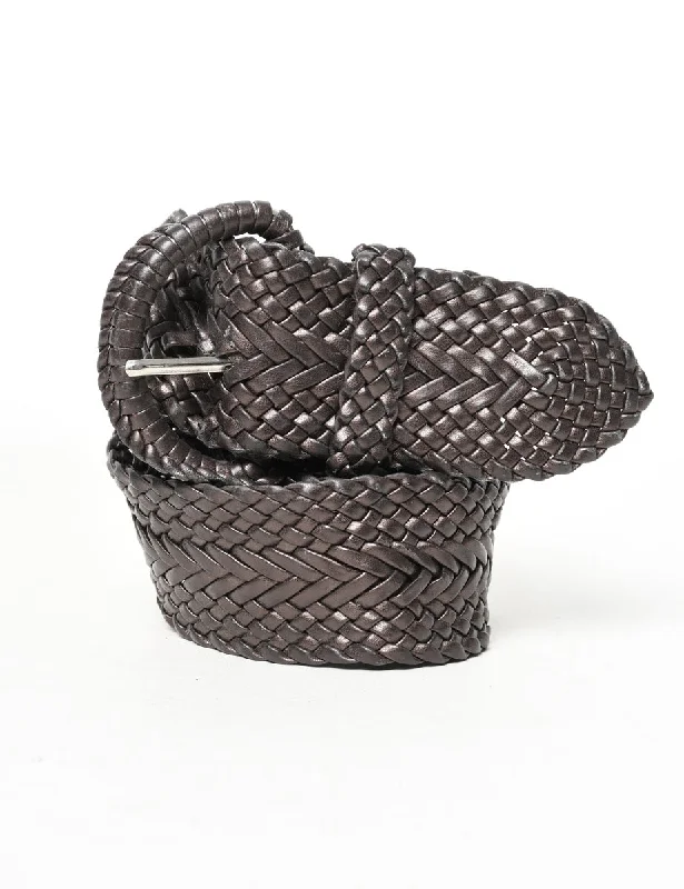 Brown Woven Belt - M