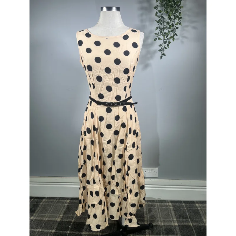 Hepburn Dress - Peach Polka (08)