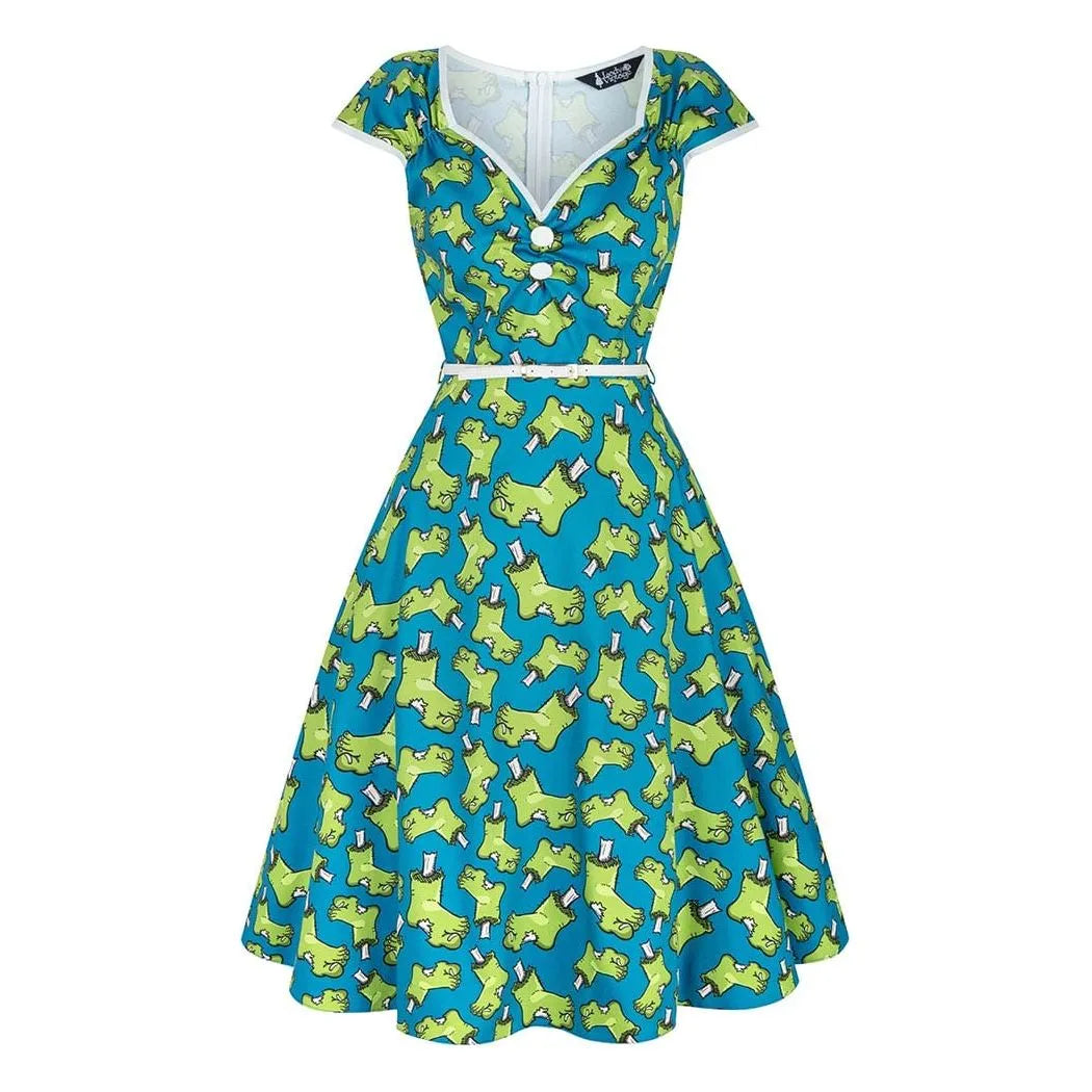 Isabella Dress - Frankies Foot Blue