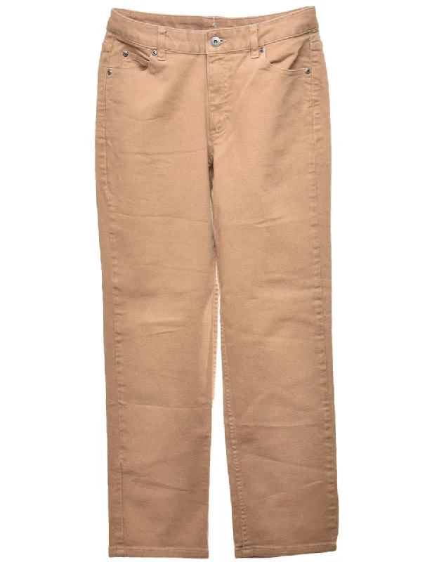 Light Brown Straight Fit Jeans - W26 L26