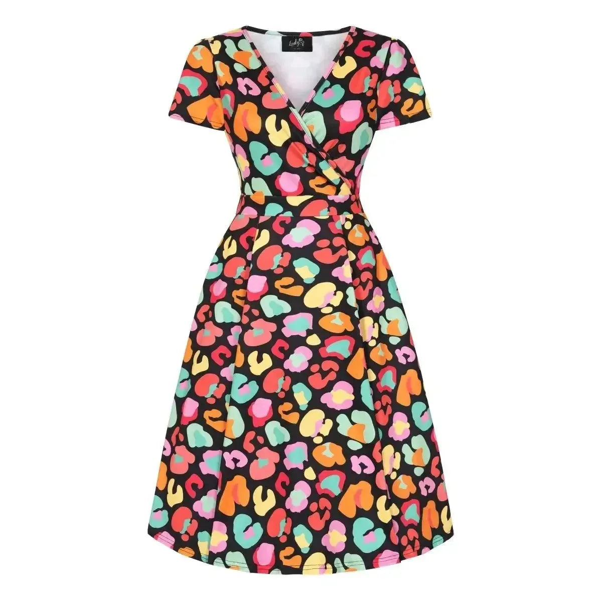 Lyra Dress - Bright Leopard