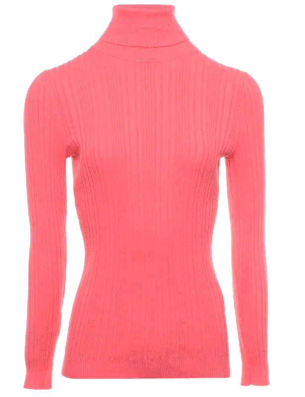 Pink Turtleneck Jumper - S