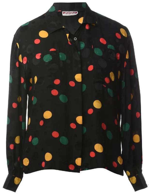 Polka Dot Blouse - L