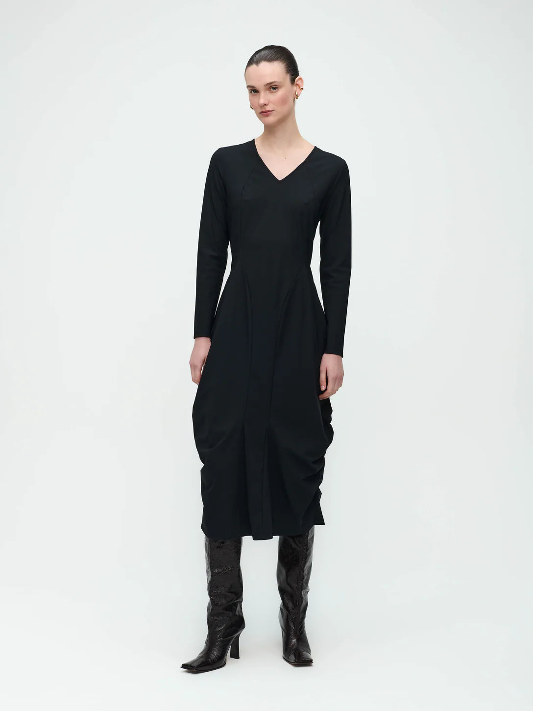 Ria Jersey Dress in Black