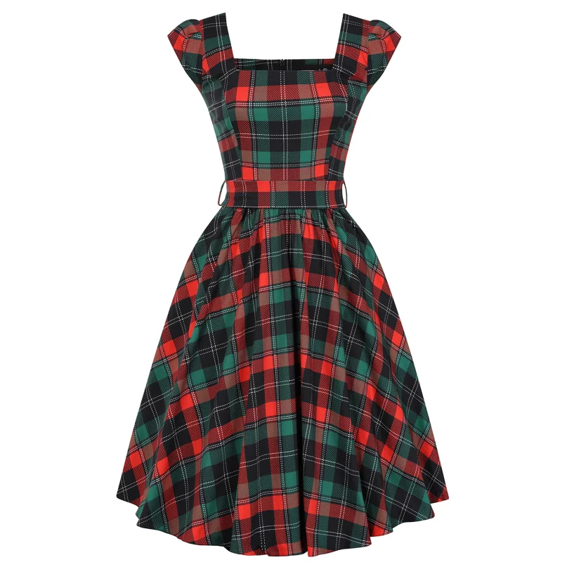 Swing Dress - Christmas Tartan