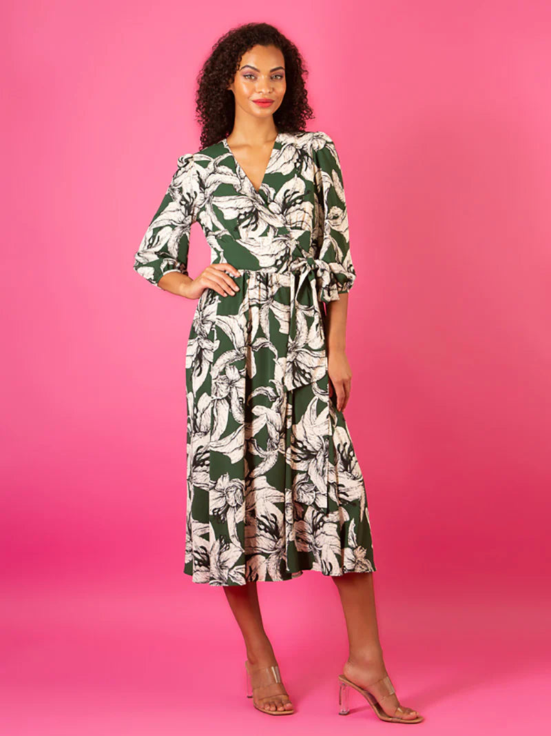 Lily Flower Print Dress