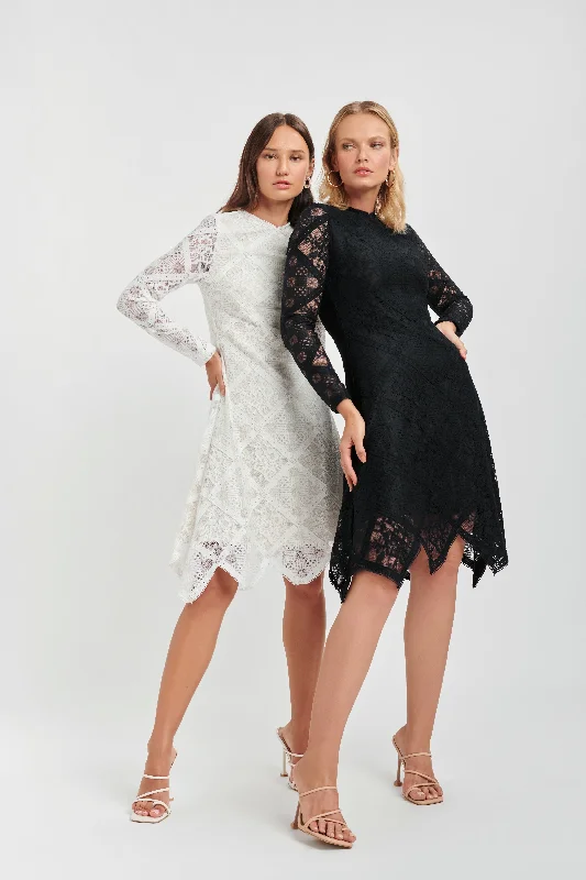 Mima Rosso Lace Dress