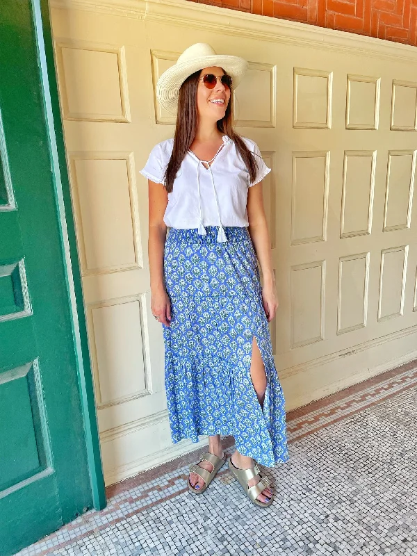 Skye Maxi Skirt Garden by the Sea