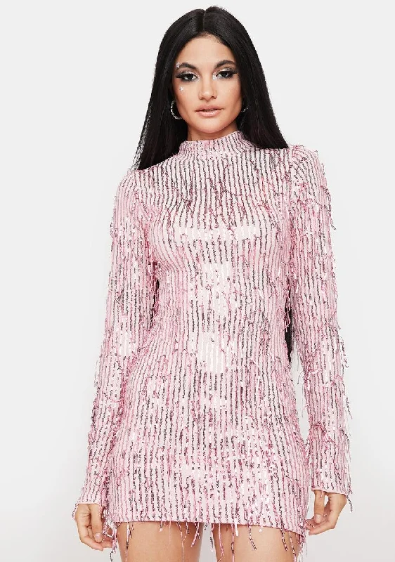 Girls Night Out Sequin Fringe Dress