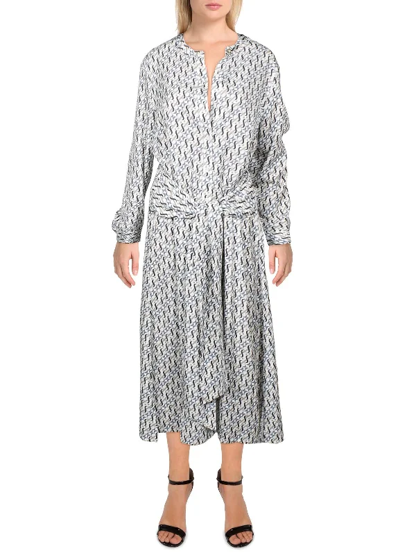 Highlands Womens Lyocell Mid-Calf Shirtdress