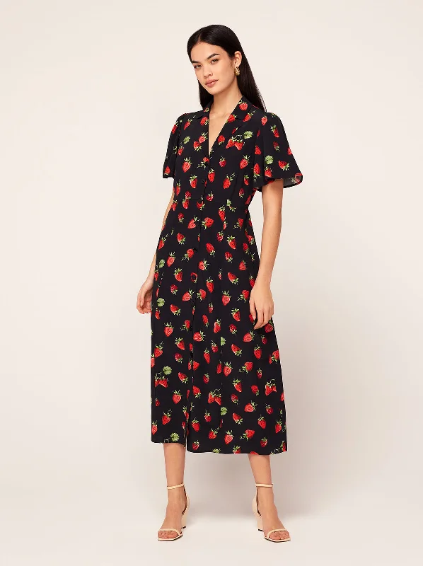 Sabina Berry Print Shirt Dress