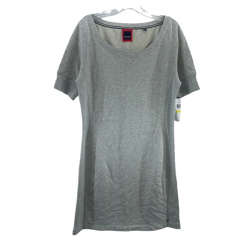 Sperry Heather Gray Scoop Neck T-Shirt Dress Women’s Size Medium 100% Cotton NWT