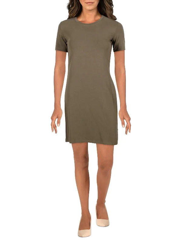 Womens Knit Crewneck T-Shirt Dress