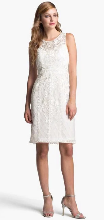 Other Sue Wong Embroidered Lace & Tulle Sheath Dress